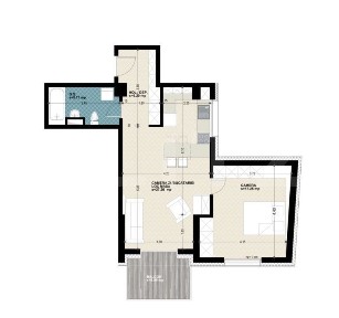 Apartament cu 2 camere, semifinisat, 56 mp, zona Iulius Mall