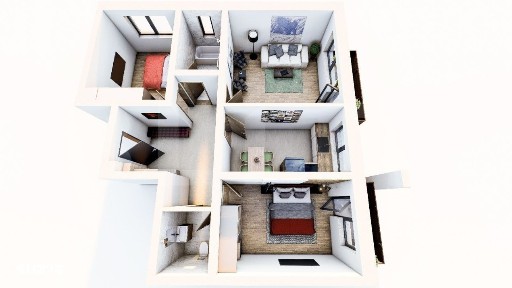 Apartament 3 camere, 2 bai, 72 mp + 4 mp terasa
