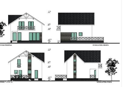 Casa noua, P+M, 4 camere, terasa, teren 500 m2, central, Cornu