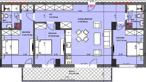 Apartament 4 camere situat in Tomis Plus- Madrid 48