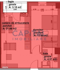 Apartament de vanzare, 2 camere, etaj 3, lift, bloc nou, comision 0%