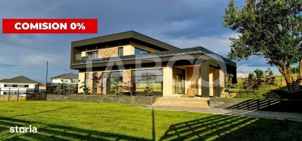 Casa moderna de inchiriat 5 camere cu teren si piscina Cisnadie