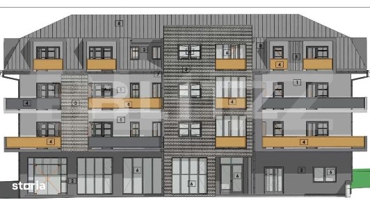 Ultimul apartament cu o camera, semifinisat, 32 mp, balcon 4mp, parcar