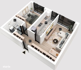 2 camere decomandat| Parc|Acces securizat|West Avenue