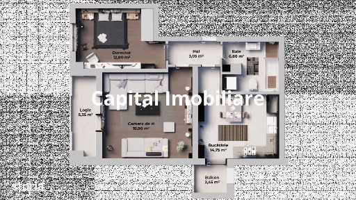 Comision 0%! Apartament cu 3 camere, 63mp utili!