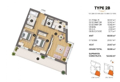 Tomis Plus - Celine Elegance - Vânzare apartament cu 3 camere, etaj 9.