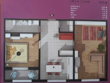 Apartament 2 camere in Cugir