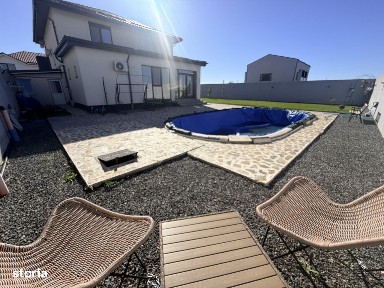 Casa moderna cu piscina P+1. 5 cam. Teren 603 mp