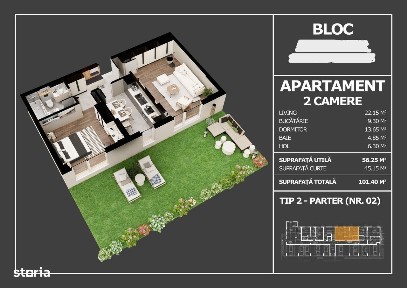 Apartament cu grădină într-un ansamblu tip boutique - Popești-Leordeni