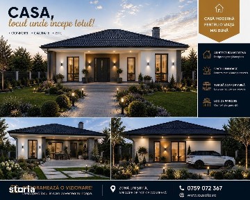 Casă modernă pe un singur nivel în Livezeni - sat Sânișor