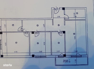 Apartament 3 camere Cartier Visaoianu,104mp, et. 2/3 Cod:160195