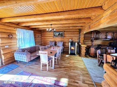 Cabana din lemn rotund, 140 mp utili, 1000mp teren - zona turistica