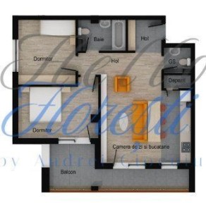Apartament de 3 camere, 62 mp utili, 35 mp terasa, 2 bai, Muzeul Apei