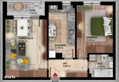 2 Camere Mobilat Gata de Mutare