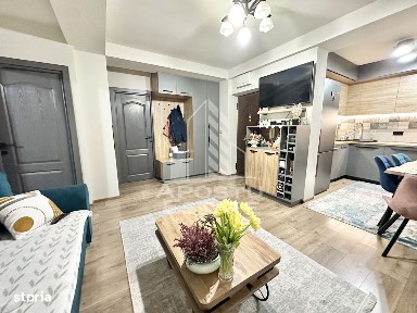 Apartament cu 3 camere mobilat la etaj intermediar in Giroc la asfalt.