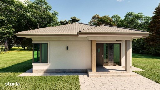 Casa noua, parter - 100 mp utili | finisata la cheie | teren cu curt
