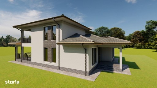 Casa noua, P+1 - 260 mp utili | finisata la cheie | teren cu curte a