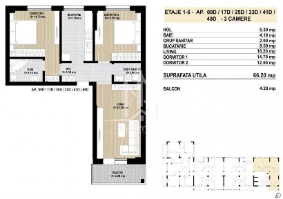 PROMOTIE Apartament 3 camere decomandat 2 bai Grand Arena Dealul Cucul