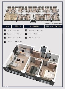 Apartament 3 camere, dezvoltator, comision 0%, bloc nou