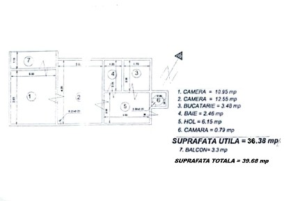 Apartament luminos la etajul 1 - Micro 19