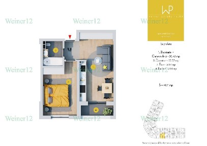 Apartament 2 camere Tip Studio Proiect Weiner2 Militari Vest Group