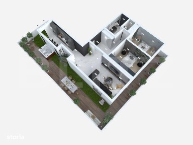 Apartament 3 camere, 82mp utili, terasa 70mp, zona Torontalului