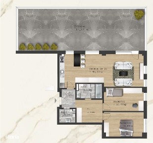 De vanzare apartament cu 3 camere- str Calea Aradului, Oradea