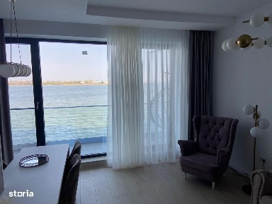 MAMAIA-LAKE ONE 2 CAMERE MOBILAT, UTILAT, VEDERE FRONTALA SPRE LAC