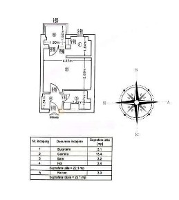 Nicolina - Frumoasa, garsoniera amenajata, mobilata si utilata, etaj 1