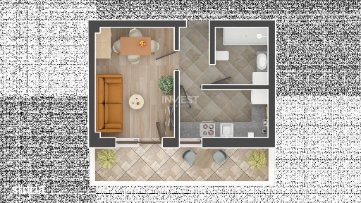 APARTAMENT 1 CAMERA, 30.35 MP UTILI, PARTER, PLATOU GALATA