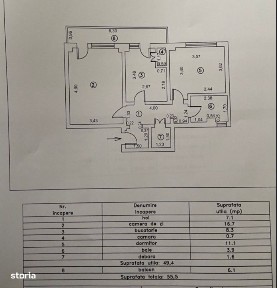 - Apartament 2 camere confort 1 decomandat, Vidin, suprafata 55mp, et.