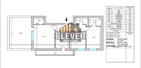 Apartament superb 3 Camere cu terasa 32mp Theodor Pallady