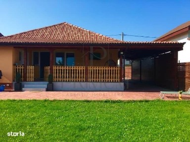 Casa individuala pe parter - mobilata - toate utilitatile - asfalt - t