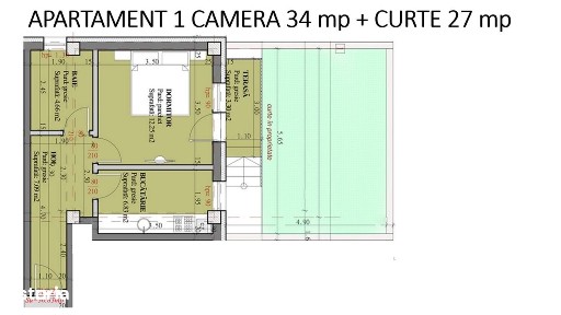 Apartament cu 1 camera 34mp 48800E Lunca Cetatuii Predare aprilie 2026