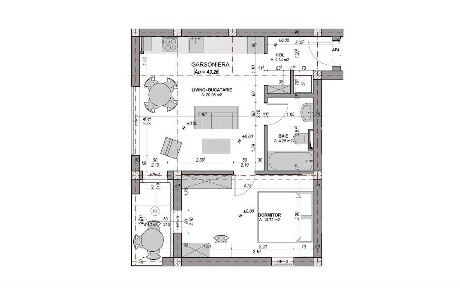 Ap. 2 camere, etaj 1, finisat la cheie cu balcon - aer conditionat