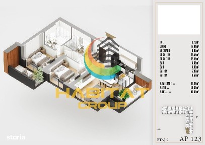 Titan 3 camere decomandat 84 mp PREMIUM langa Parcul Teilor