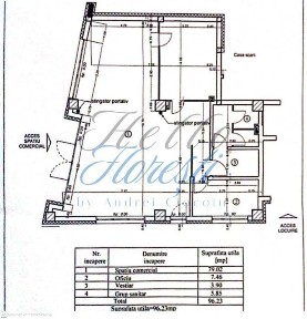 Spatiu comercial 96 mp, parcare subterana, zona Garii