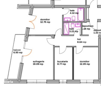 Apartamente spatioase cu 3 camere, balcon si dressing - bloc nou in
