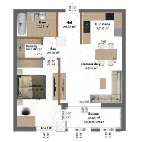 2 camere la parter, Concept 9 - ideal pentru locuit sau business