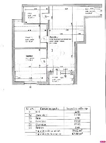 Apartament 3 camere - 67,30 mp + balcon de 3,59 mp - zona Selimbar