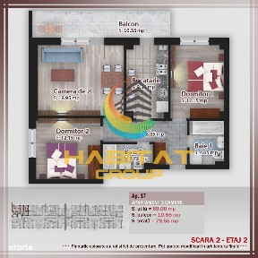 De vanzare apartament 3 camere langa Parcul Teilor din Titan