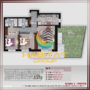 De vanzare apartament 3 camere langa Parcul Teilor din Titan