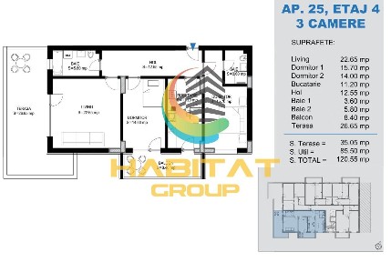 Titan 3 camere decomandat 121 mp doar 15 min. metrou Teclu