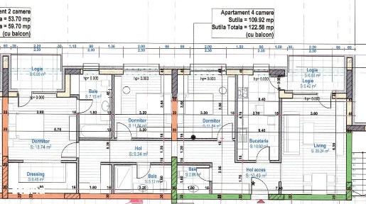 4 Camere 110mp utili / 3 bai/15min metrou 1 Dec/ decomandat/ Nou : )