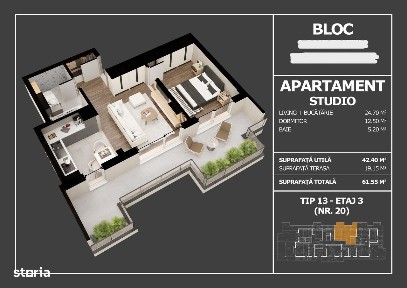 Studio elegant într-un bloc tip boutique-Popești-Leordeni