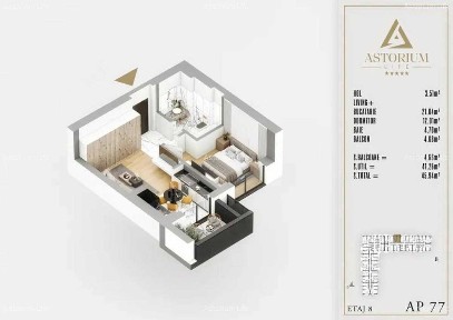 Studio Premium în Ansamblu Rezidențial Nou Finisaje de Lux Comision 0%