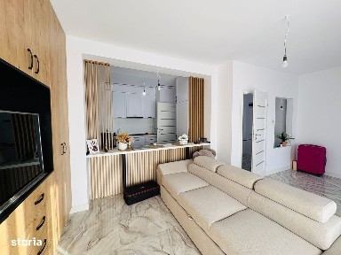 Ap nou, mobilat si utilit, 2 camere si balcon mare