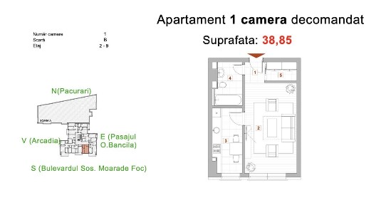 Direct dezvoltator! Apt 1 camera-Gara-Pacurari-Centru, bloc nou!