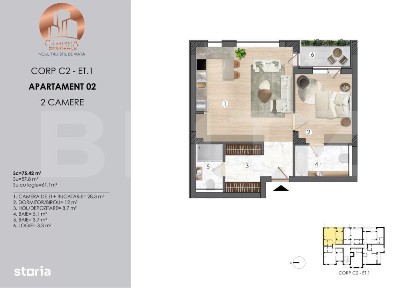 APARTAMENT 2 CAMERE ANSAMBLU REZIDENTIAL CAMPINA RESIDENCE