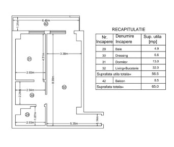 MOBILAT! Apartament cu 2 camere, Copou, etaj 8 din 10, 65mp, 108.000